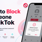 TikTok profile menu with the Block option highlighted to block someone on TikTok and protect your privacy
