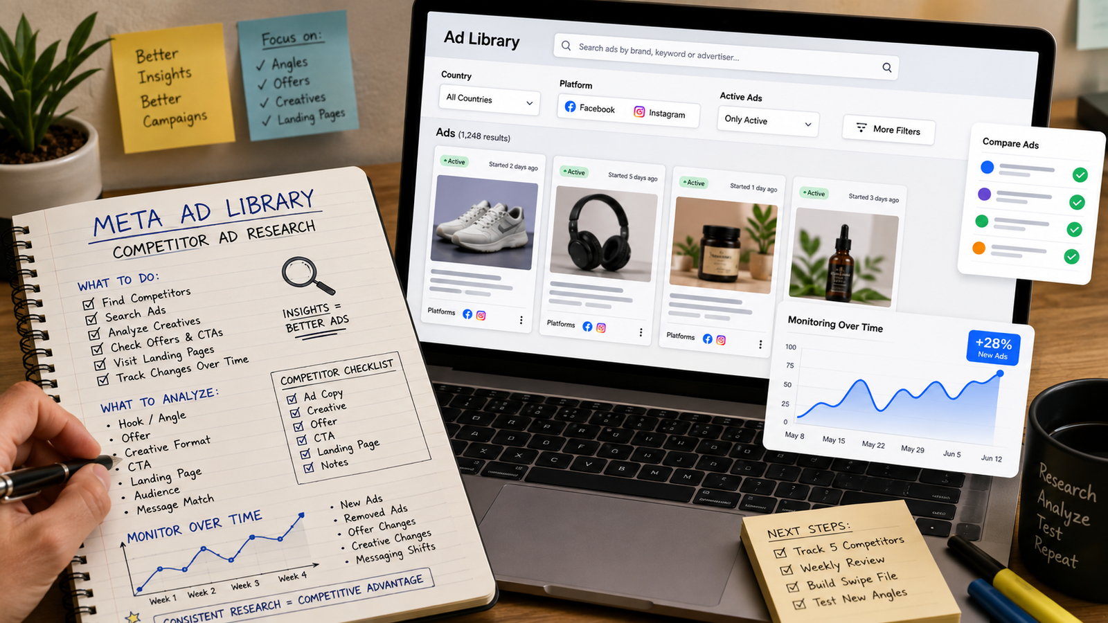 Meta Ad Library Explained: How to Search Facebook & Instagram Ads, Analyze Competitors and Track Transparency in 2026