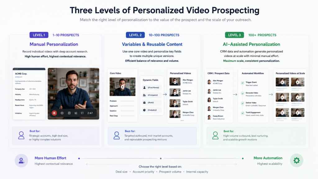 Loom vs Vidyard personalization at scale for video prospecting
