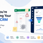 Signs your team is outgrowing your current CRM, shown through spreadsheet workarounds and CRM dashboard limitations