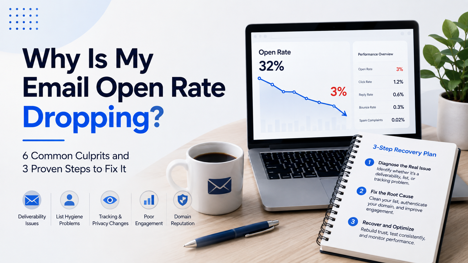 Why Is My Email Open Rate Dropping? A B2B Deliverability Diagnostic Guide