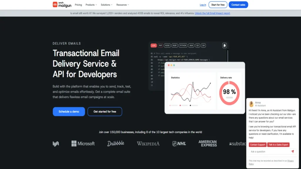 best email api