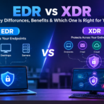 EDR vs XDR cybersecurity comparison showing endpoint and extended security