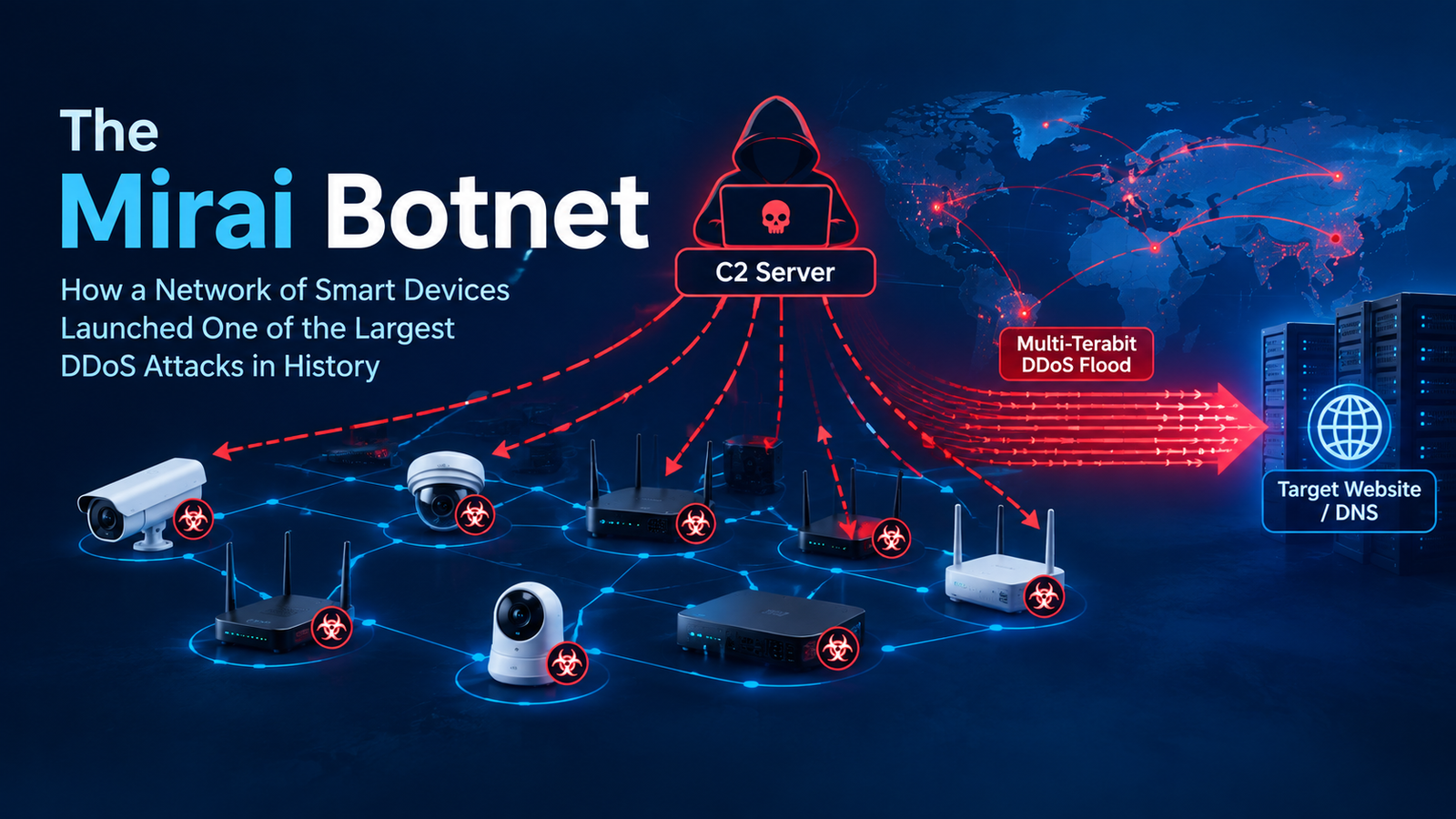How the Mirai Botnet Works: Architecture, Code Execution & IoT Network Hijacking