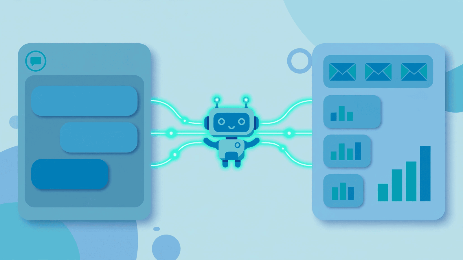 AI agent connected to an email marketing dashboard from a chat window
