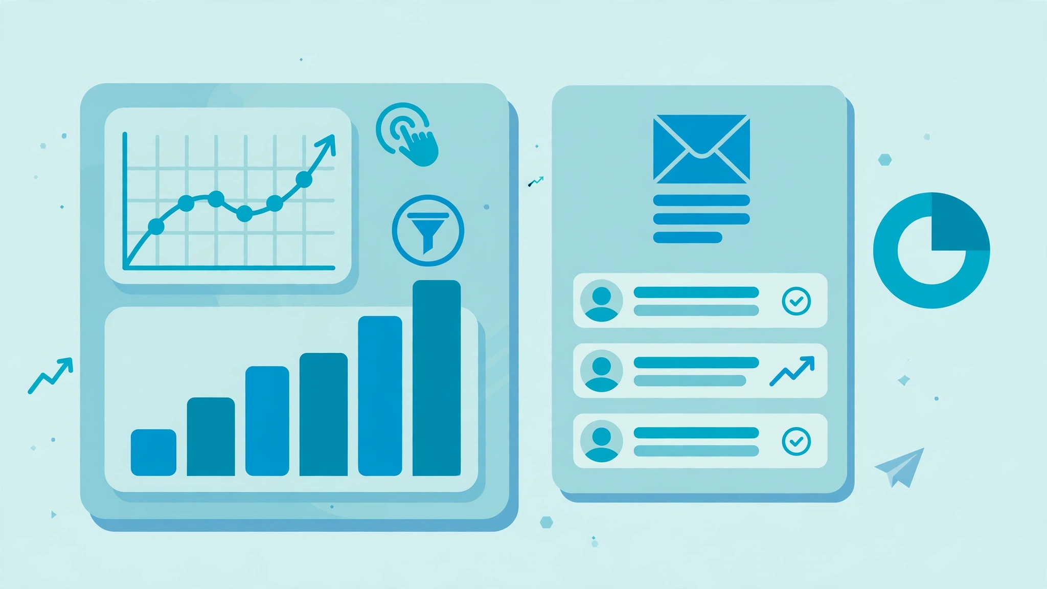 Illustration of measuring email clicks and conversions in AI inboxes