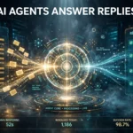 EngageLab Agent Email hero illustration of AI agents answering customer replies at scale