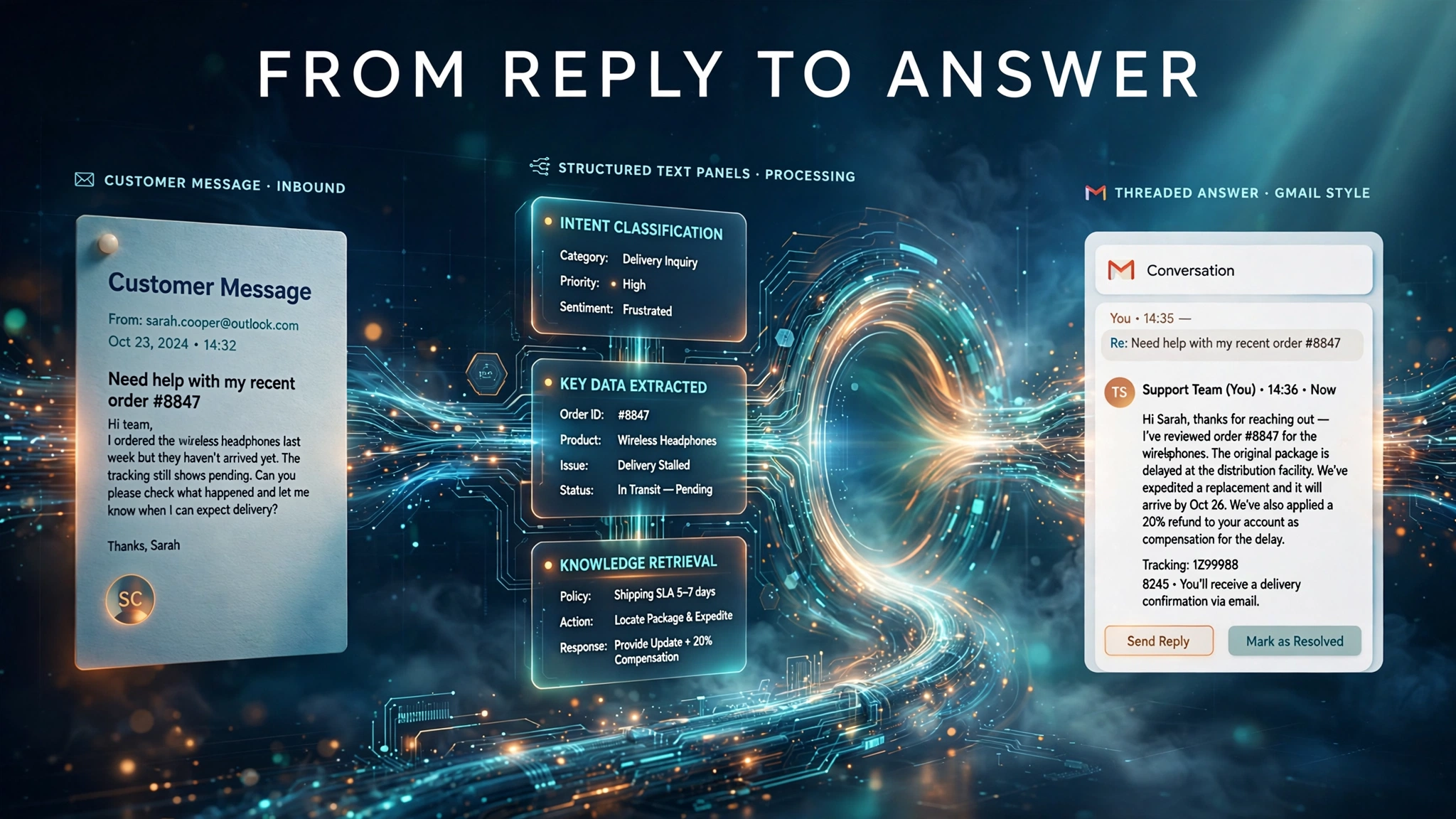 EngageLab Agent Email workflow from inbound reply to structured answer in one thread