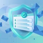 Email inbox protected by a security shield with checkmark